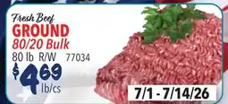 Restaurant Depot Fresh Beef GROUND 80/20 Bulk offer