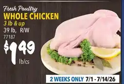 Restaurant Depot Fresh Poultry WHOLE CHICKEN offer