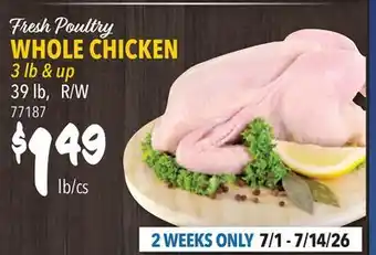 Restaurant Depot Fresh Poultry WHOLE CHICKEN offer