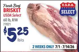 Restaurant Depot Fresh Beef BRISKET offer