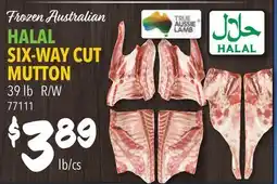 Restaurant Depot Frozen Australian HALAL SIX-WAY CUT MUTTON offer
