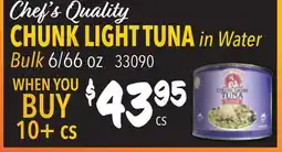 Restaurant Depot Chef's Quality CHUNK LIGHT TUNA in Water offer