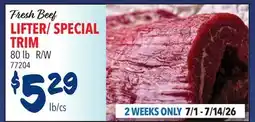 Restaurant Depot Fresh Beef LIFTER/ SPECIAL TRIM offer