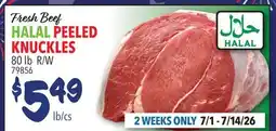 Restaurant Depot Fresh Beef HALAL PEELED KNUCKLES offer