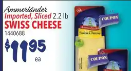 Restaurant Depot Ammerländer Imported, Sliced 2.2 lb SWISS CHEESE offer