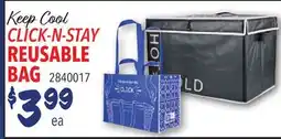 Restaurant Depot Keep Cool CLICK-N-STAY REUSABLE BAG offer