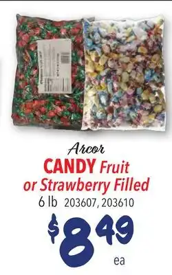 Restaurant Depot Arcor CANDY Fruit or Strawberry Filled offer