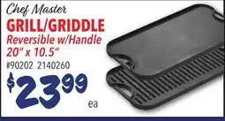 Restaurant Depot Chef Master GRILL/GRIDDLE Reversible w/Handle offer