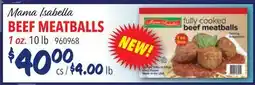 Restaurant Depot Mama Isabella BEEF MEATBALLS offer