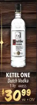 Restaurant Depot KETEL ONE Dutch Vodka offer