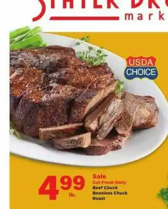 Stater Bros Beef Chuck Boneless Chuck Roast offer