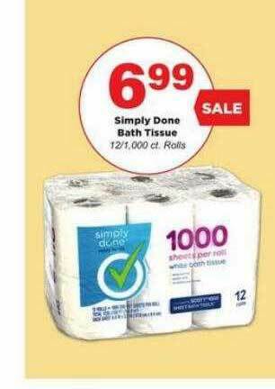 Stater Bros Simply Done Bath Tissue offer