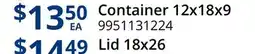 Restaurant Depot Container 12x18x9 offer