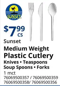 Restaurant Depot Sunset Medium Weight Plastic Cutlery offer