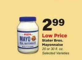 Stater Bros Stater Bros. Mayonnaise offer
