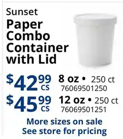 Restaurant Depot Sunset Paper Combo Container with Lid offer