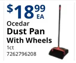 Restaurant Depot Ocedar Dust Pan With Wheels offer