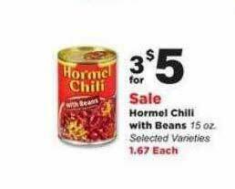 Stater Bros Hormel Chili With Beans offer