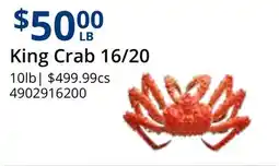 Restaurant Depot King Crab 16/20 offer