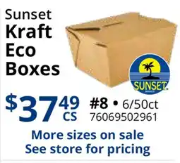 Restaurant Depot Sunset Kraft Eco Boxes offer