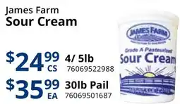Restaurant Depot James Farm Sour Cream offer