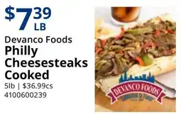 Restaurant Depot Devanco Foods Philly Cheesesteaks Cooked offer
