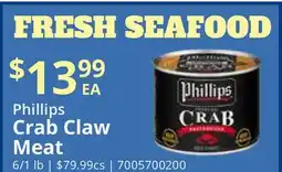 Restaurant Depot Phillips Crab Claw Meat offer