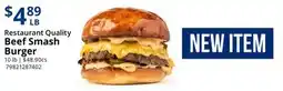 Restaurant Depot Restaurant Quality Beef Smash Burger offer