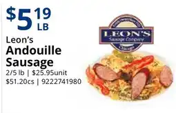 Restaurant Depot Leon's Andouille Sausage offer