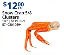 Restaurant Depot Snow Crab 5/8 Clusters offer