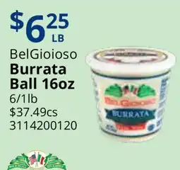 Restaurant Depot BelGioioso Burrata Ball 16oz offer