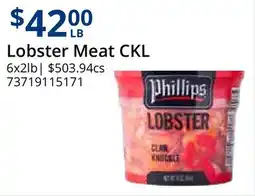 Restaurant Depot Lobster Meat CKL offer