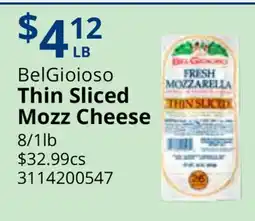 Restaurant Depot BelGioioso Thin Sliced Mozz Cheese offer