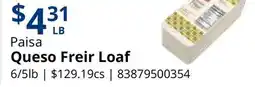 Restaurant Depot Queso Freir Loaf offer