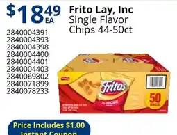 Restaurant Depot Frito Lay, Inc Single Flavor Chips 44-50ct offer