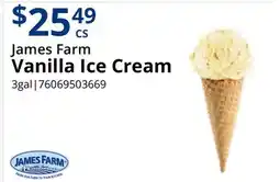 Restaurant Depot James Farm Vanilla Ice Cream offer