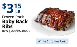 Restaurant Depot Frozen Pork Baby Back Ribs offer