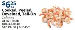 Restaurant Depot Cooked, Peeled, Deveined, Tail-On offer