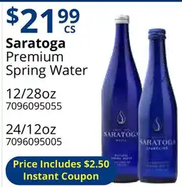 Restaurant Depot Saratoga Premium Spring Water offer