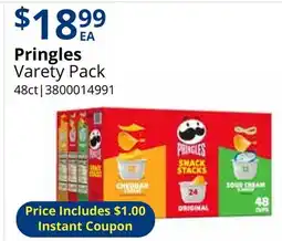 Restaurant Depot Pringles Variety Pack offer