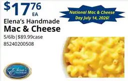 Restaurant Depot Elena's Handmade Mac & Cheese offer
