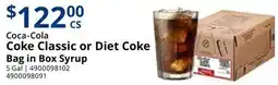 Restaurant Depot Coca-Cola Coke Classic or Diet Coke Bag in Box Syrup offer