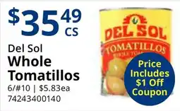 Restaurant Depot Del Sol Whole Tomatillos offer