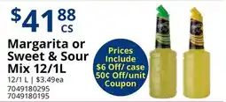 Restaurant Depot Margarita or Sweet & Sour Mix offer