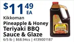 Restaurant Depot Kikkoman Pineapple & Honey Teriyaki BBQ Sauce & Glaze offer