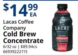 Restaurant Depot Lacas Coffee Company Cold Brew Concentrate offer