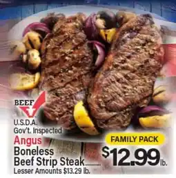 Angelo Caputo's Fresh Market Angus Boneless Beef Strip Steak offer