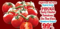 Angelo Caputo's Fresh Market PLUCK'D Tasty Cluster Tomatoes On-The-Vine offer