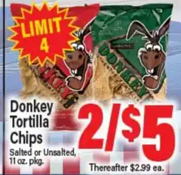 Angelo Caputo's Fresh Market Donkey Tortilla Chips offer