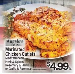 Angelo Caputo's Fresh Market Marinated Chicken Cutlets offer